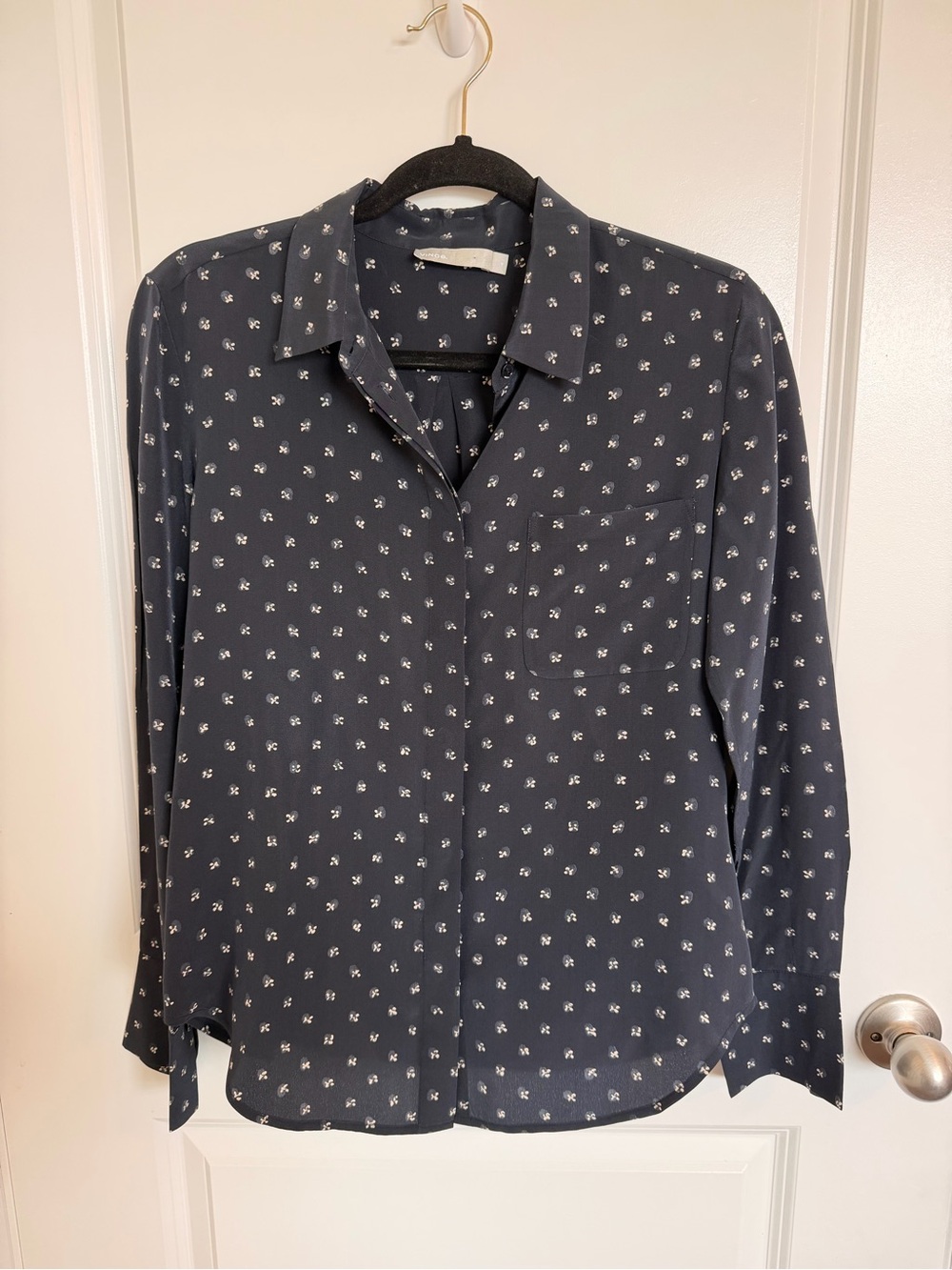 Vince Silk Button Down Blouse 4 - Picture 2 of 5